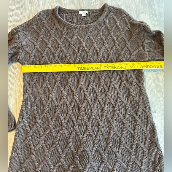 Pure Jill Sweater Women’s Medium Brown Wool Blend Cable Fisherman Knit Pullover. - Picture 10 of 10